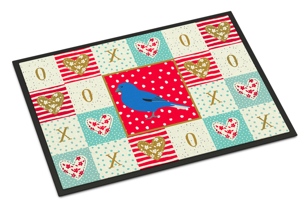 Bunting Love Doormat Indoor Outdoor 24H X 36W Front Door Mat Rugs for Entryway, Non Slip Washable Low Pile,