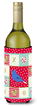 Bunting Love Wine Bottle Hugger Gift Sleeve for Standard 750 ml Bottles, Insulated Reusable Also Fits Mini Shot & Pint Bottles