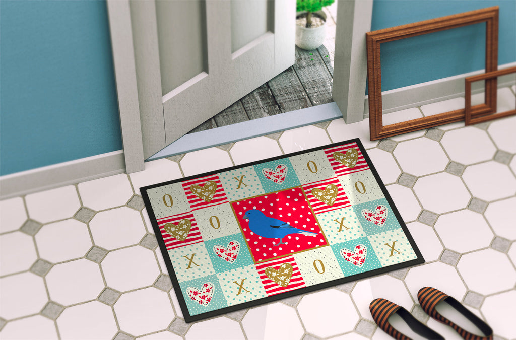 Bunting Love Doormat Indoor Outdoor 18H X 27W Front Door Mat Rugs for Entryway, Non Slip Washable