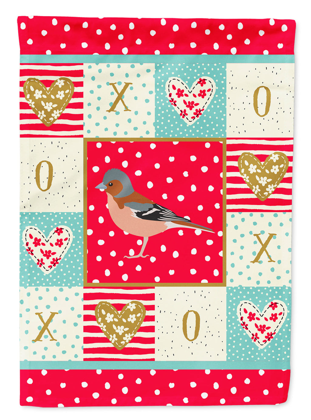 Finch Love House Flag 28x40 Porch Sleeve Pole Decorative Outside Yard Banner Artwork Wall Hanging, Polyester