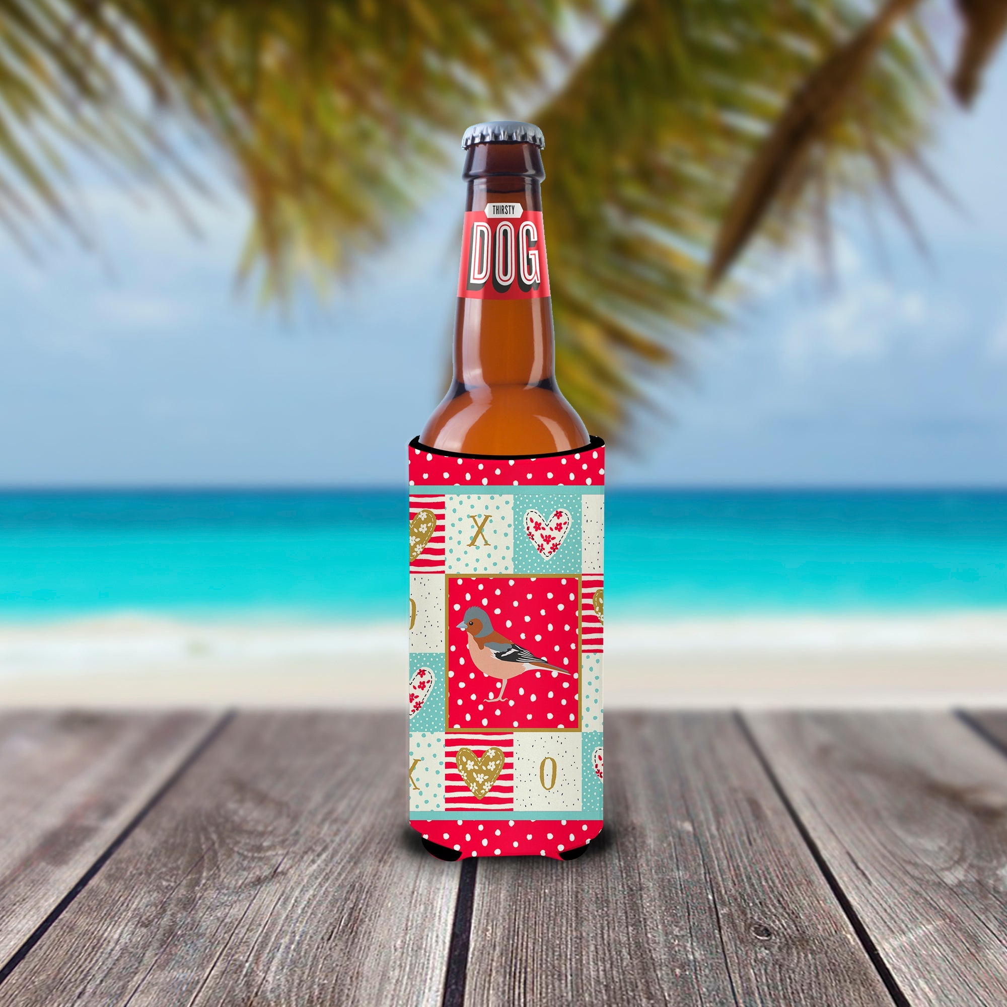 Finch Love Slim Can Hugger , Insulated Foam Hugger for 12 oz Slim Cans, Beer Bottles & Water Bottles, Printed in USA