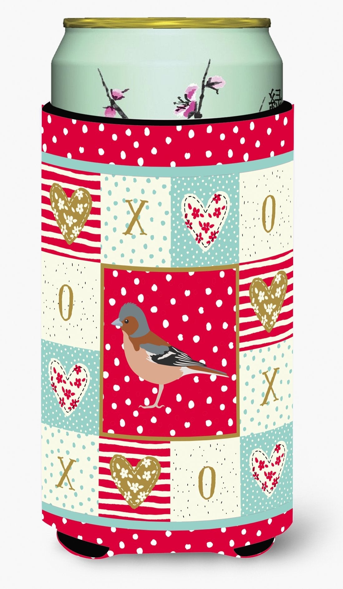 Finch Love Tall Boy Hugger Can Cooler Sleeve Machine Washable Drink Collapsible Insulator Beverage Insulated Holder