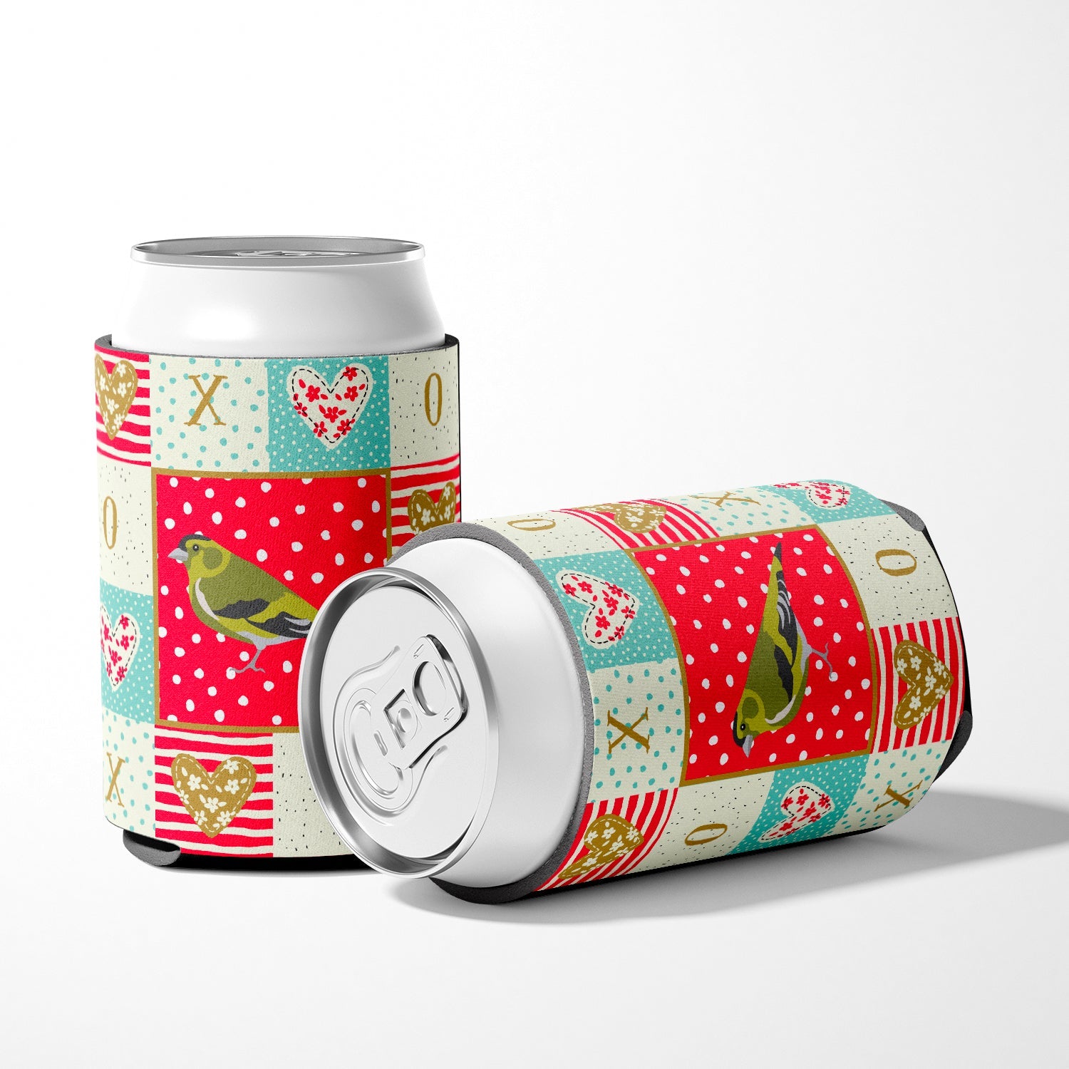 Siskin Love Can or Bottle Hugger Cooler Sleeve for Standard 12 oz Cans, Insulated Foam Beer & Soda Can Hugger Reusable