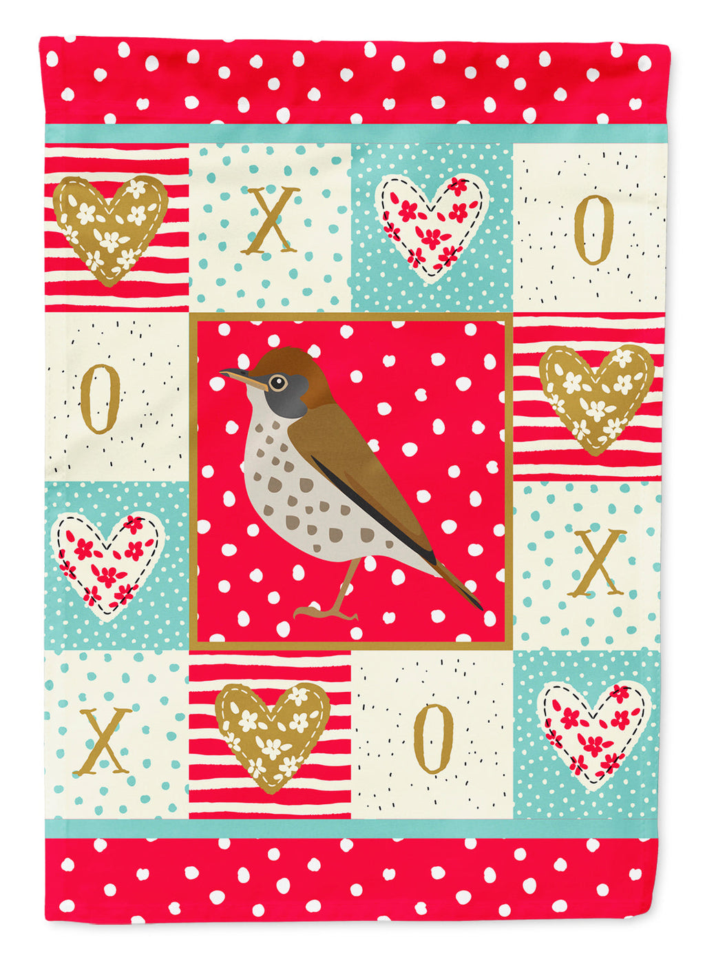 Thrush Love House Flag 28x40 Porch Sleeve Pole Decorative Outside Yard Banner Artwork Wall Hanging, Polyester