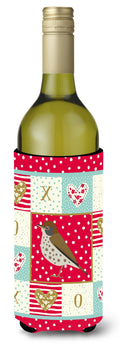 Thrush Love Wine Bottle Hugger Gift Sleeve for Standard 750 ml Bottles, Insulated Reusable Also Fits Mini Shot & Pint Bottles