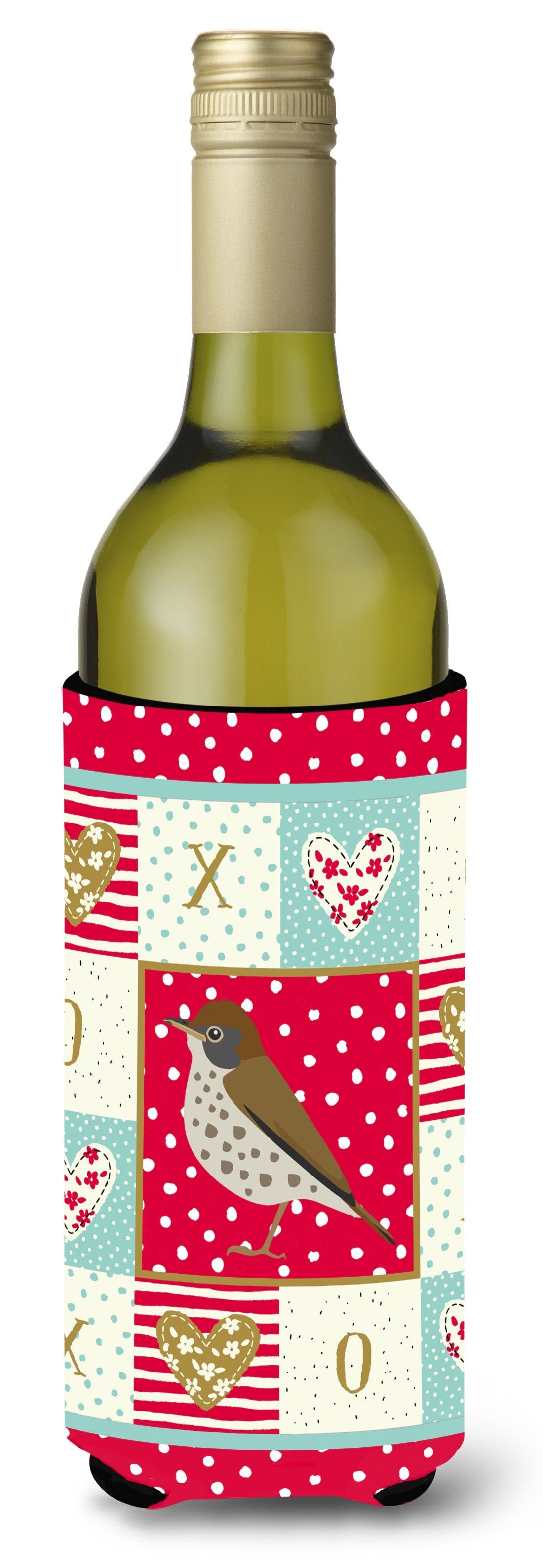Thrush Love Wine Bottle Hugger Gift Sleeve for Standard 750 ml Bottles, Insulated Reusable Also Fits Mini Shot & Pint Bottles