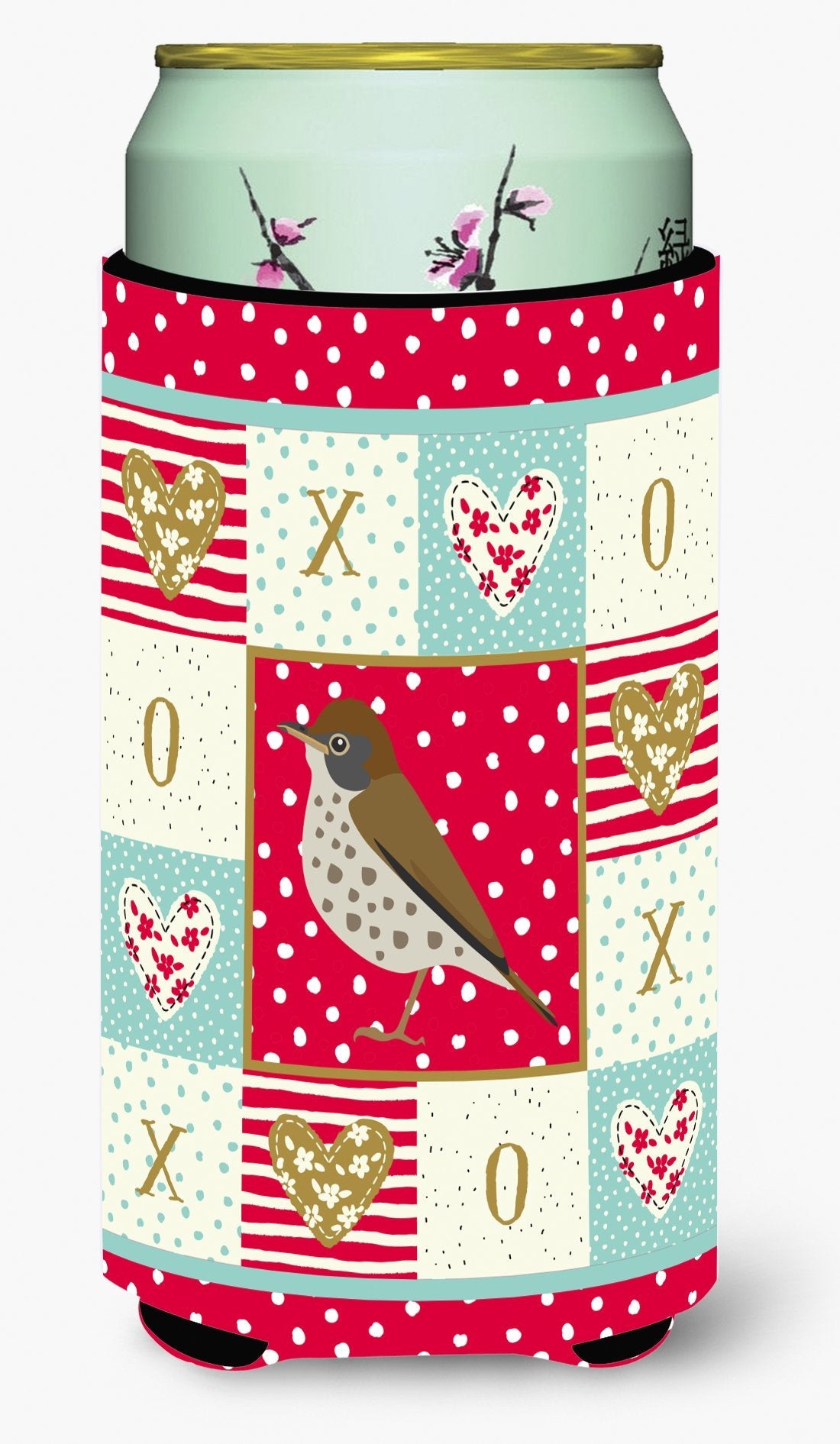 Thrush Love Tall Boy Hugger Can Cooler Sleeve Machine Washable Drink Collapsible Insulator Beverage Insulated Holder