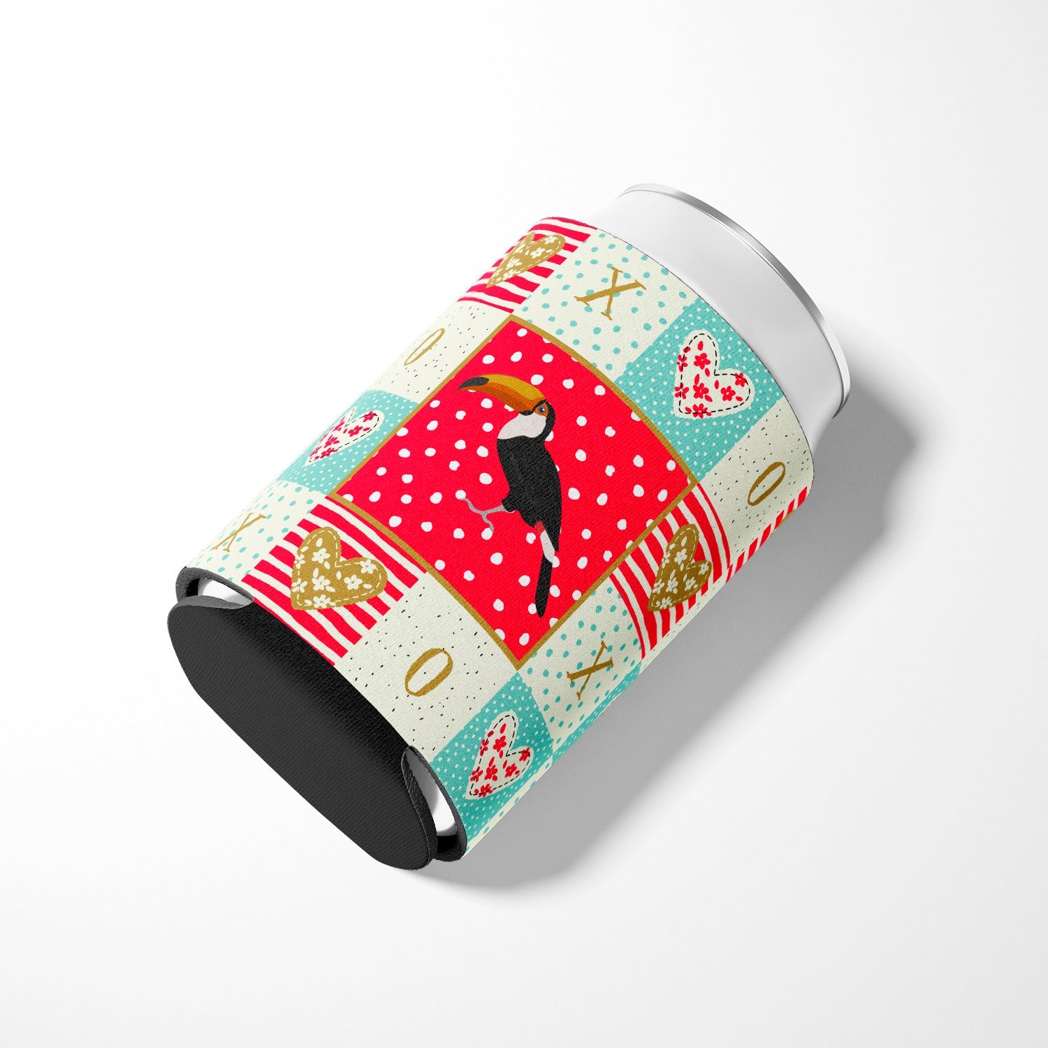 Toucan Love Can or Bottle Hugger Cooler Sleeve for Standard 12 oz Cans, Insulated Foam Beer & Soda Can Hugger Reusable