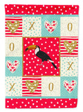 Toucan Love House Flag 28x40 Porch Sleeve Pole Decorative Outside Yard Banner Artwork Wall Hanging, Polyester