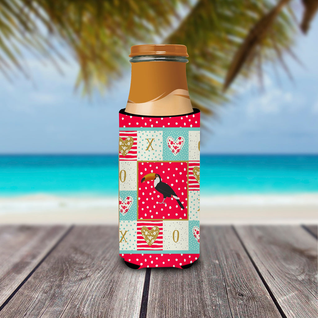 Toucan Love Slim Can Hugger , Insulated Foam Hugger for 12 oz Slim Cans, Beer Bottles & Water Bottles, Printed in USA