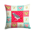 African Grey Parrot Love Decorative Throw Pillow 14x14 Indoor Outdoor Accent Cushion, Fabric Cover with Insert for Sofa, Bed, Porch & Living Room