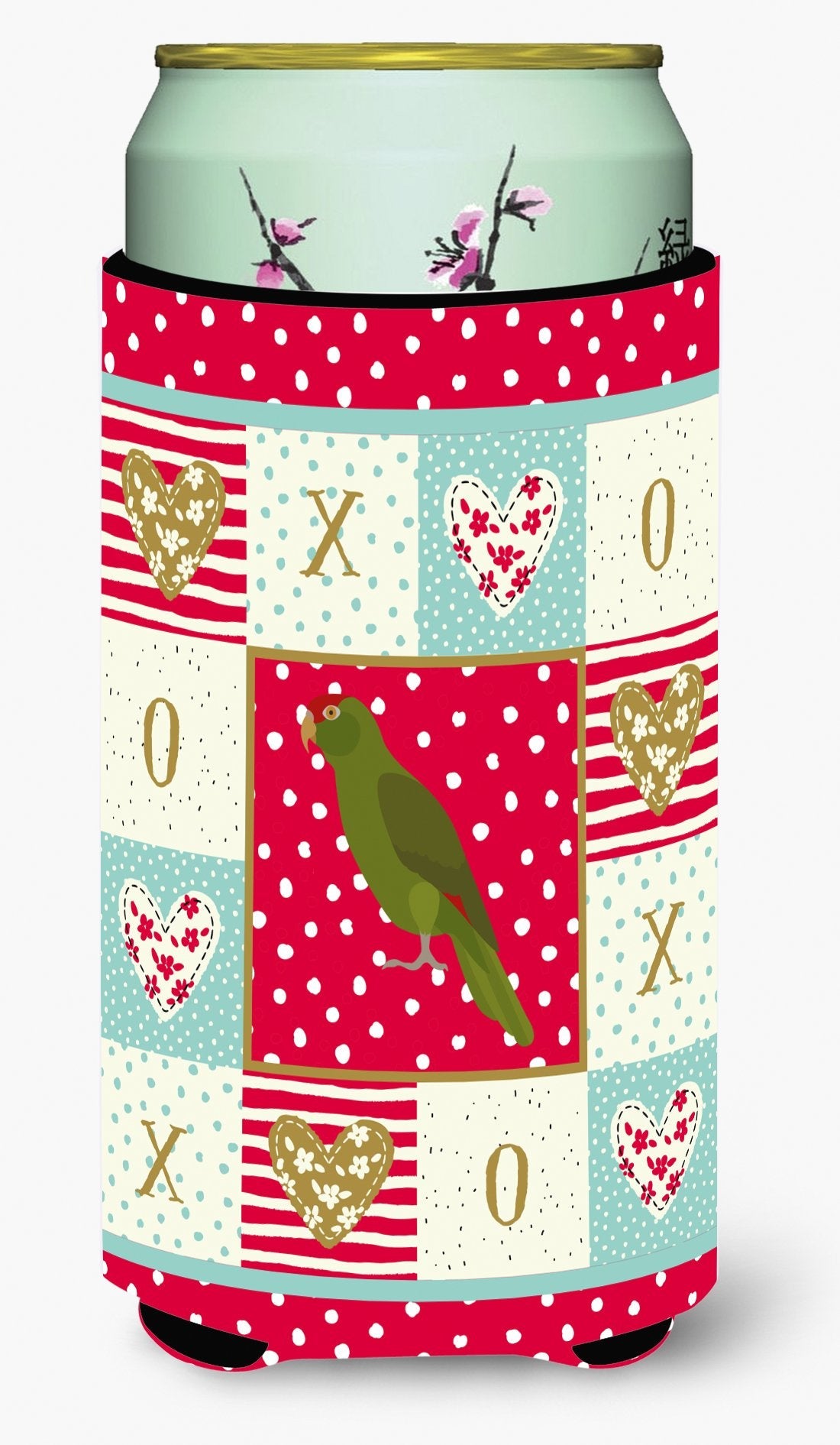 Amazon Parrot Love Tall Boy Hugger Can Cooler Sleeve Machine Washable Drink Collapsible Insulator Beverage Insulated Holder