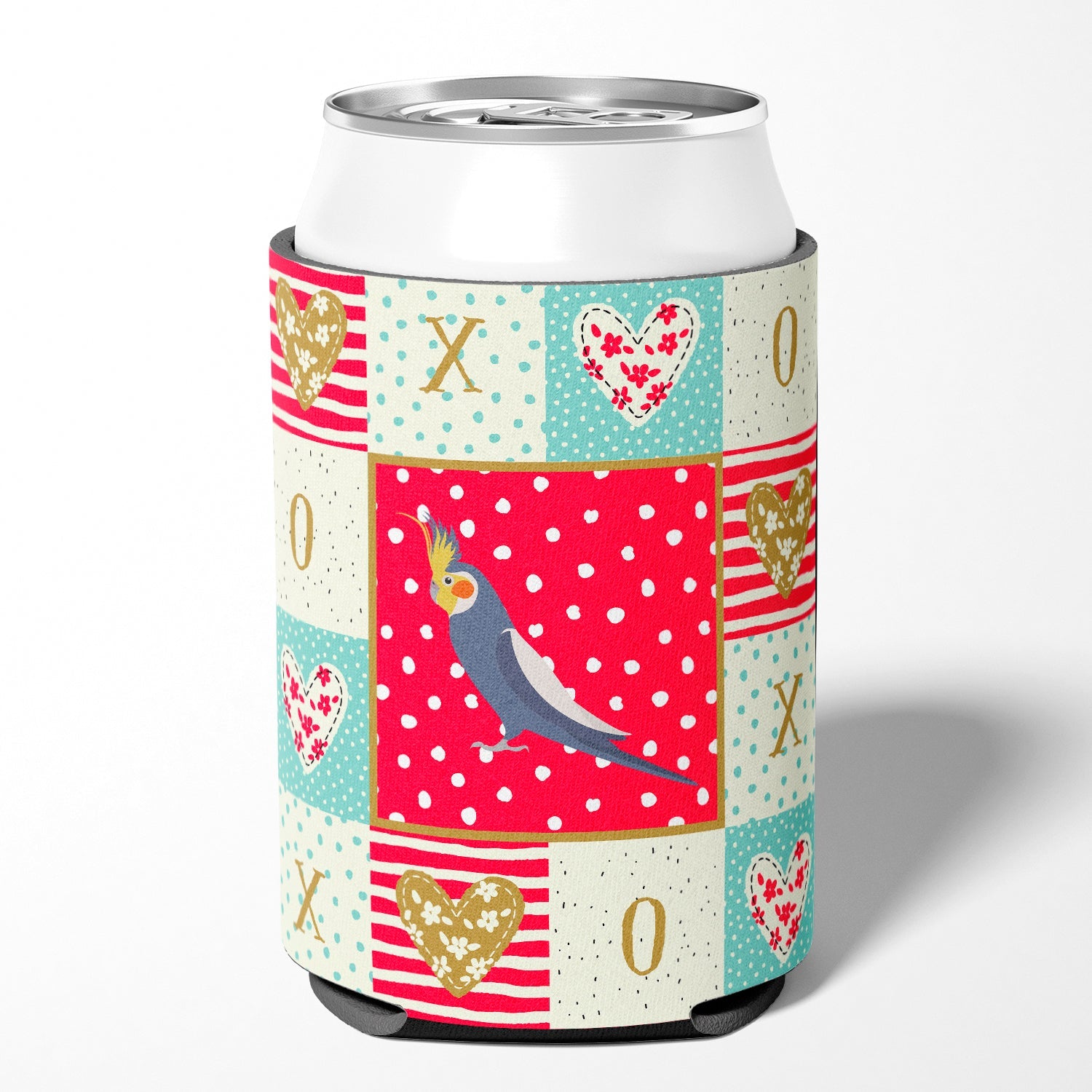 Cockatiel Love Can or Bottle Hugger Cooler Sleeve for Standard 12 oz Cans, Insulated Foam Beer & Soda Can Hugger Reusable