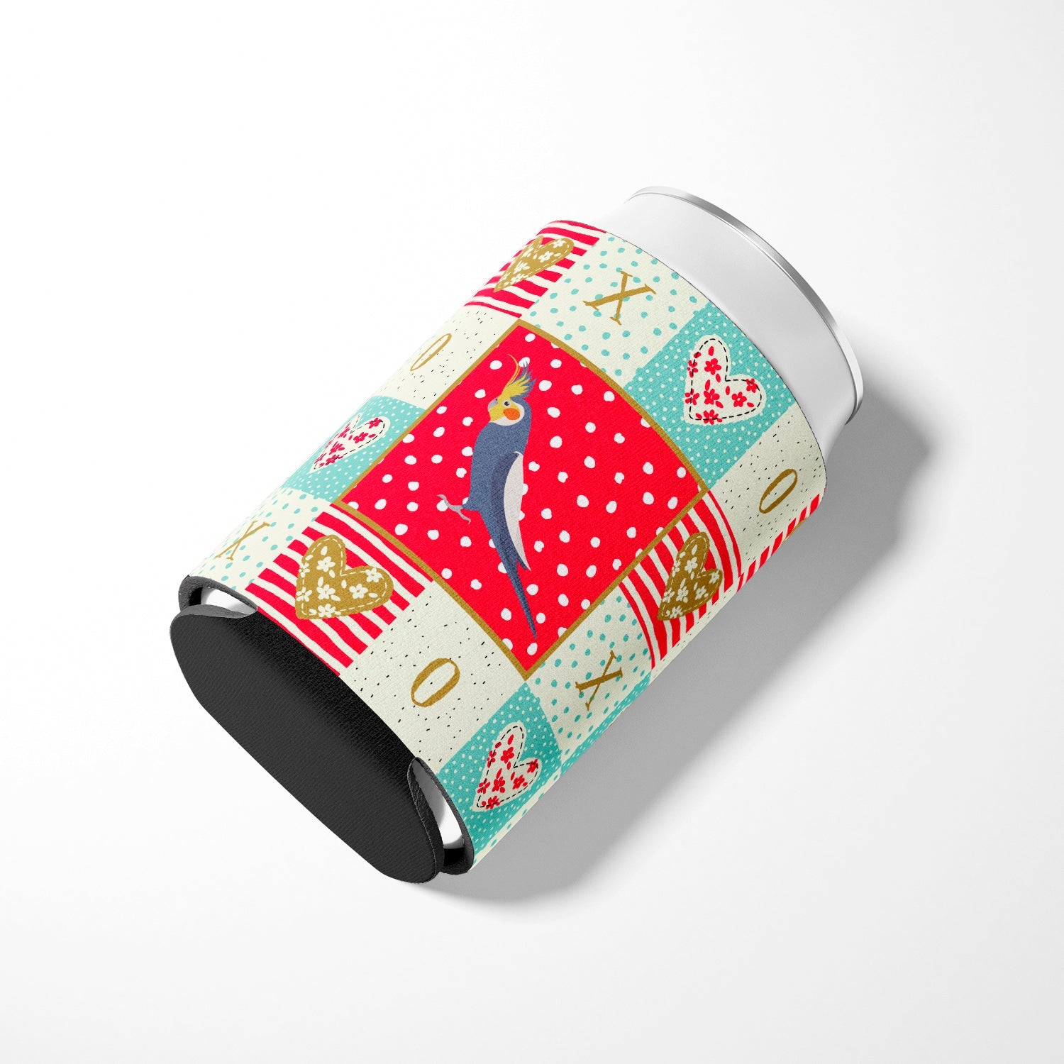 Cockatiel Love Can or Bottle Hugger Cooler Sleeve for Standard 12 oz Cans, Insulated Foam Beer & Soda Can Hugger Reusable