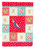 Cockatiel Love House Flag 28x40 Porch Sleeve Pole Decorative Outside Yard Banner Artwork Wall Hanging, Polyester