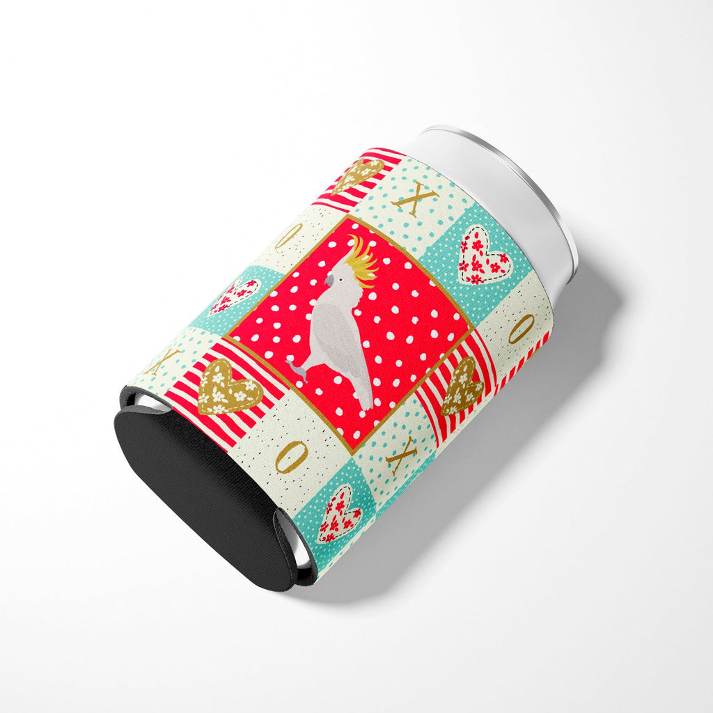 Cockatoo Love Can or Bottle Hugger Cooler Sleeve for Standard 12 oz Cans, Insulated Foam Beer & Soda Can Hugger Reusable