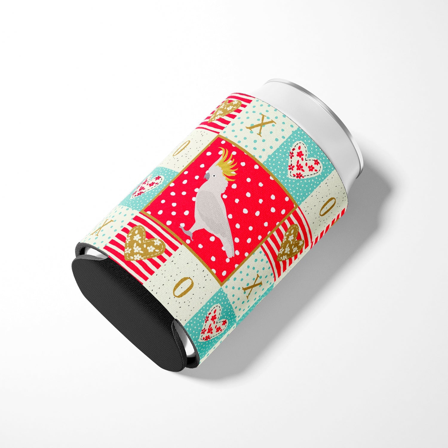 Cockatoo Love Can or Bottle Hugger Cooler Sleeve for Standard 12 oz Cans, Insulated Foam Beer & Soda Can Hugger Reusable