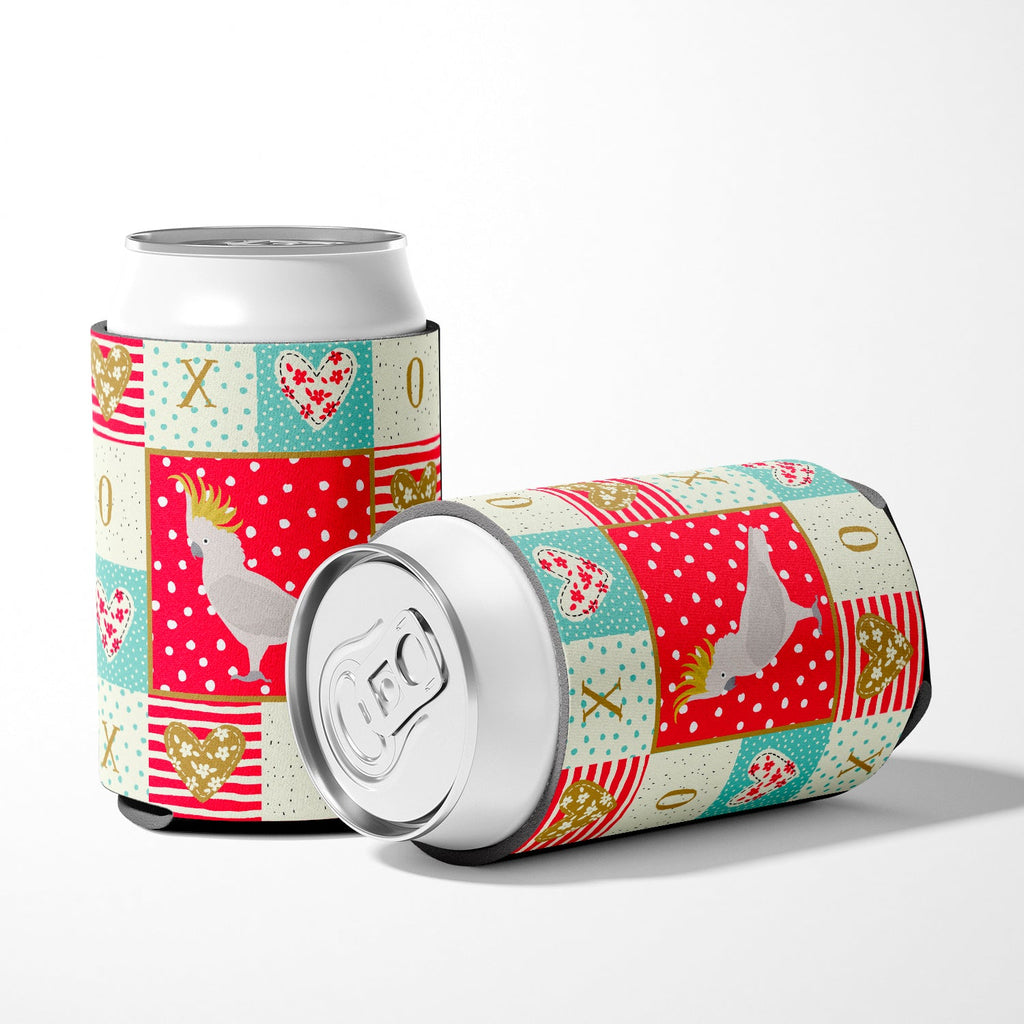 Cockatoo Love Can or Bottle Hugger Cooler Sleeve for Standard 12 oz Cans, Insulated Foam Beer & Soda Can Hugger Reusable