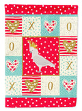 Cockatoo Love House Flag 28x40 Porch Sleeve Pole Decorative Outside Yard Banner Artwork Wall Hanging, Polyester