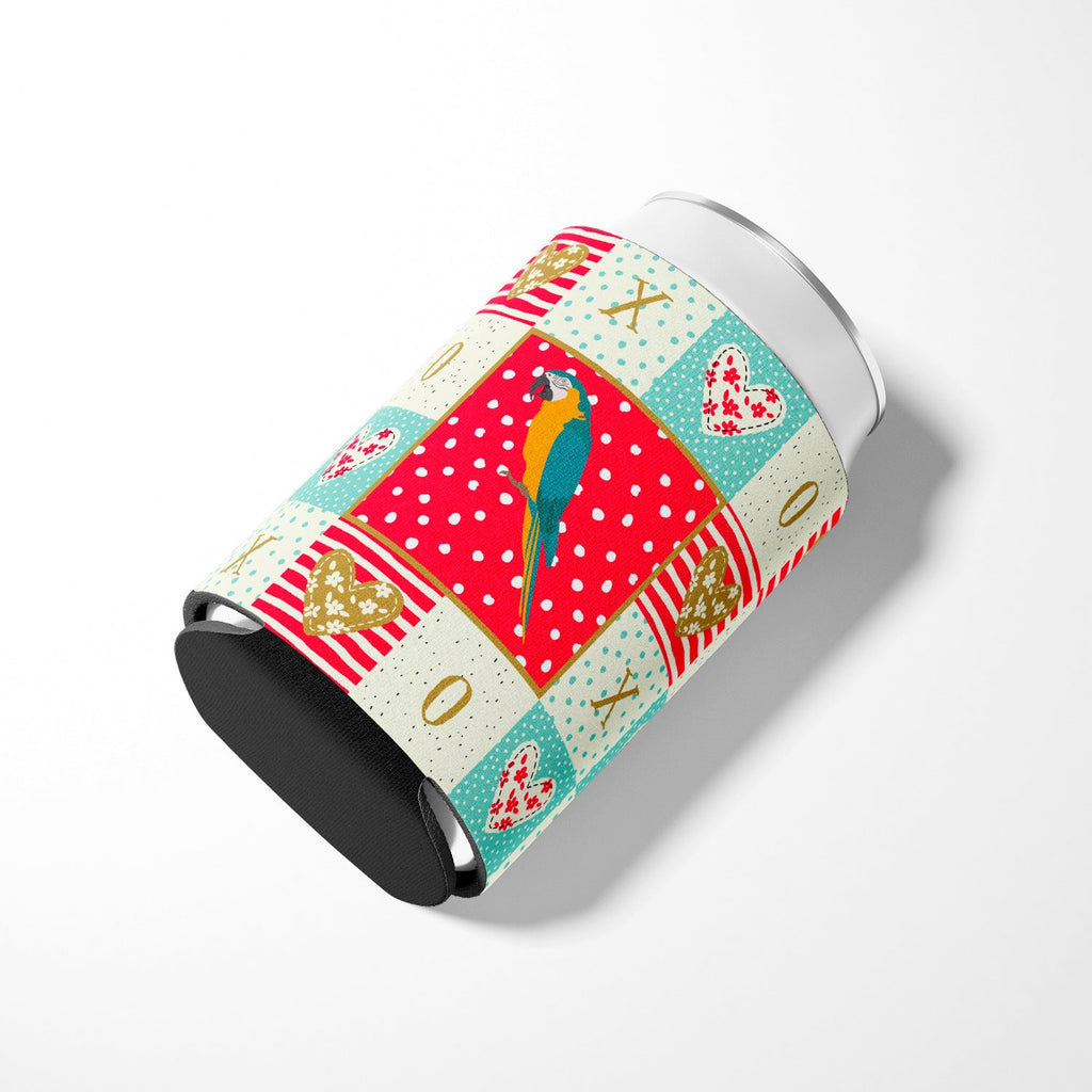 Macaw Love Can or Bottle Hugger Cooler Sleeve for Standard 12 oz Cans, Insulated Foam Beer & Soda Can Hugger Reusable