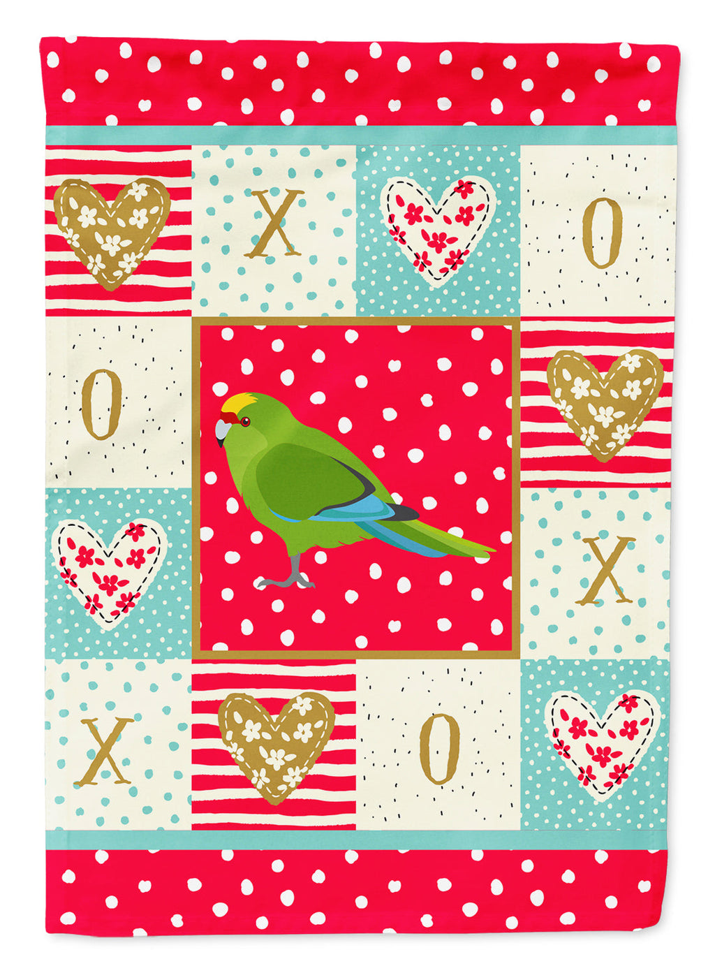 New Zealand Parakeet Love House Flag 28x40 Porch Sleeve Pole Decorative Outside Yard Banner Artwork Wall Hanging, Polyester