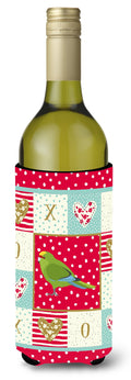 New Zealand Parakeet Love Wine Bottle Hugger Gift Sleeve for Standard 750 ml Bottles, Insulated Reusable Also Fits Mini Shot & Pint Bottles