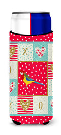 Rosella Love Slim Can Hugger , Insulated Foam Hugger for 12 oz Slim Cans, Beer Bottles & Water Bottles, Printed in USA