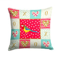 Rosella Love Decorative Throw Pillow 14x14 Indoor Outdoor Accent Cushion, Fabric Cover with Insert for Sofa, Bed, Porch & Living Room