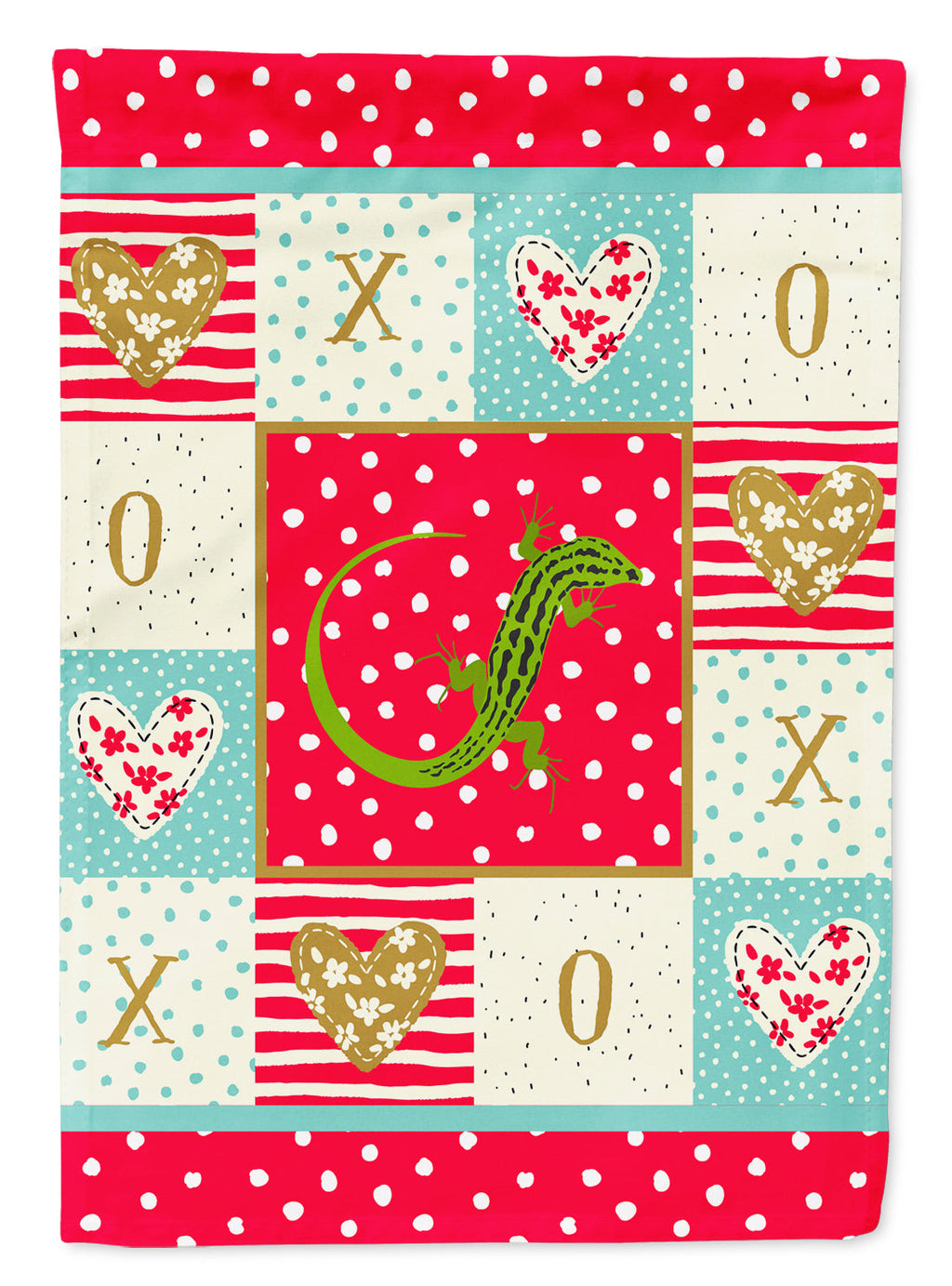Lizard House Flag 28x40 Porch Sleeve Pole Decorative Outside Yard Banner Artwork Wall Hanging, Polyester