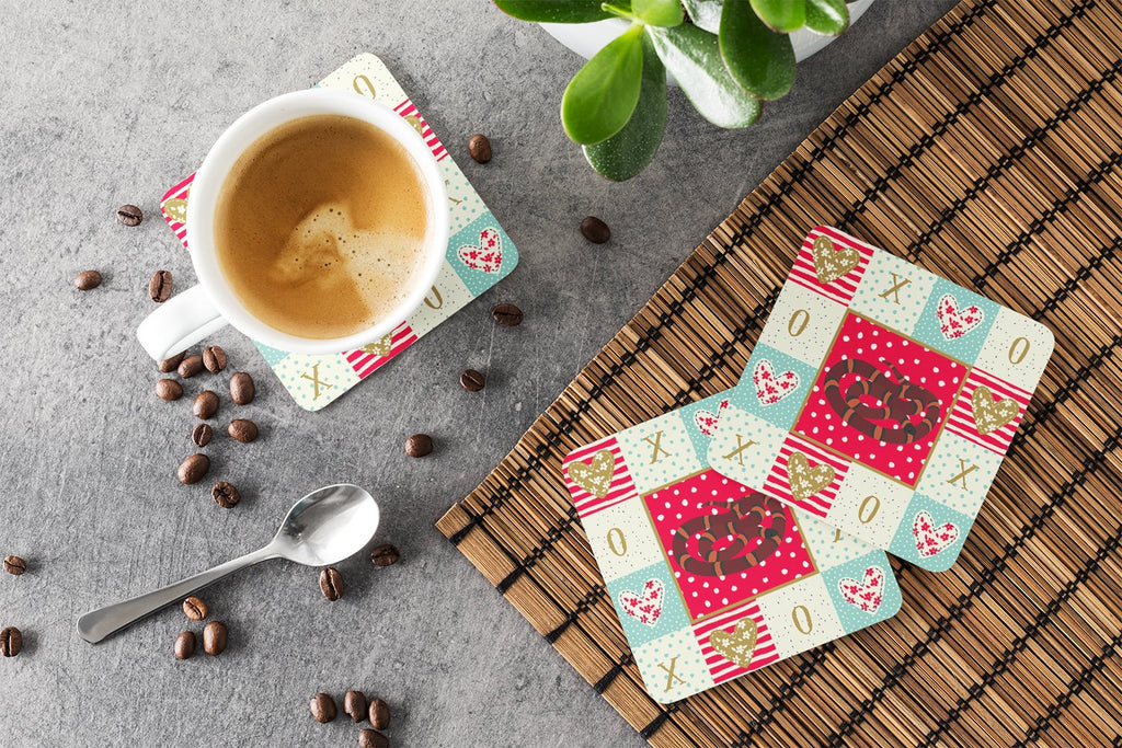 Snake Foam Coasters Set of 4 Cup Coasters for Indoor Outdoor, Tabletop Protection, Anti Slip, Mouse pad Material