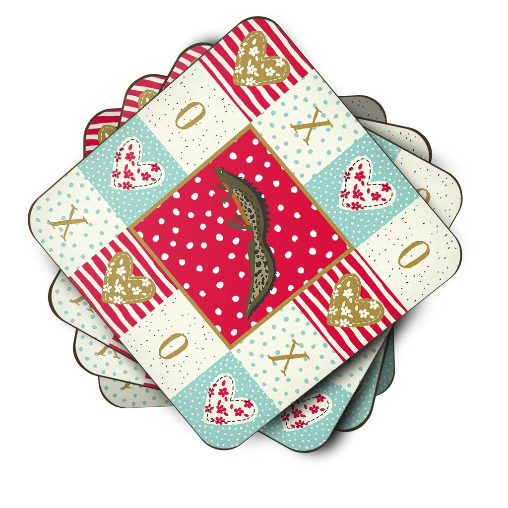 Newt Foam Coasters Set of 4 Cup Coasters for Indoor Outdoor, Tabletop Protection, Anti Slip, Mouse pad Material