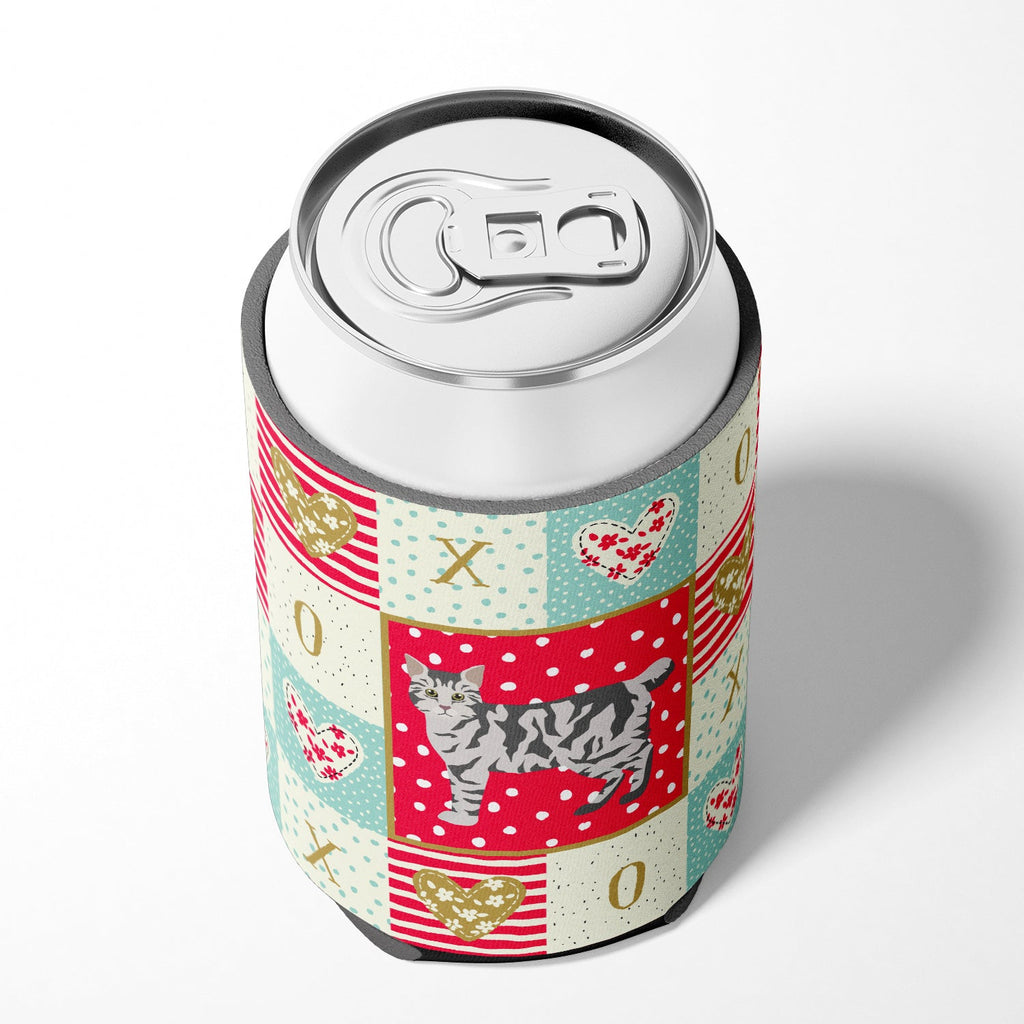 American Bobtail #1 Cat Love Can or Bottle Hugger Cooler Sleeve for Standard 12 oz Cans, Insulated Foam Beer & Soda Can Hugger Reusable