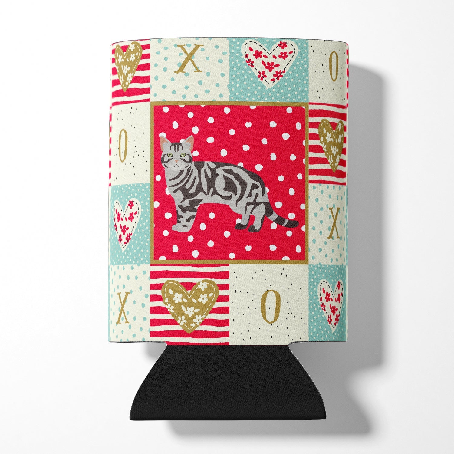 American Shorthair #1 Cat Love Can or Bottle Hugger Cooler Sleeve for Standard 12 oz Cans, Insulated Foam Beer & Soda Can Hugger Reusable