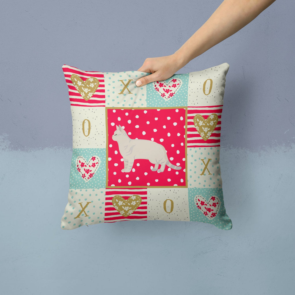 American Shorthair #2 Cat Love Decorative Throw Pillow 14x14 Indoor Outdoor Accent Cushion, Fabric Cover with Insert for Sofa, Bed, Porch & Living Room
