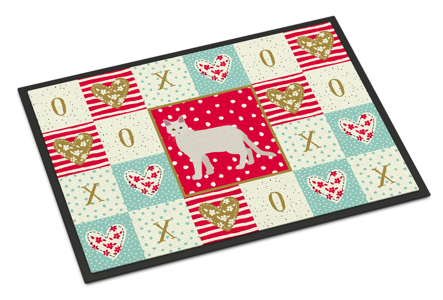 Aphrodite Giant #1 Cat Love Doormat Indoor Outdoor 18H X 27W Front Door Mat Rugs for Entryway, Non Slip Washable