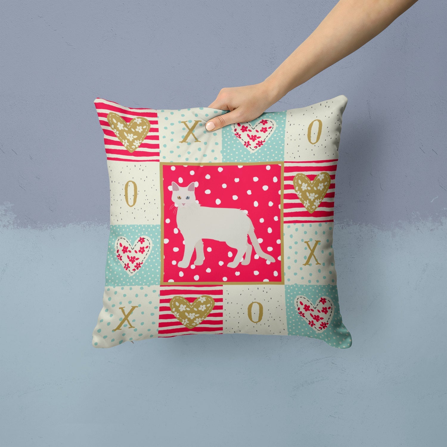 Aphrodite Giant #1 Cat Love Decorative Throw Pillow 14x14 Indoor Outdoor Accent Cushion, Fabric Cover with Insert for Sofa, Bed, Porch & Living Room