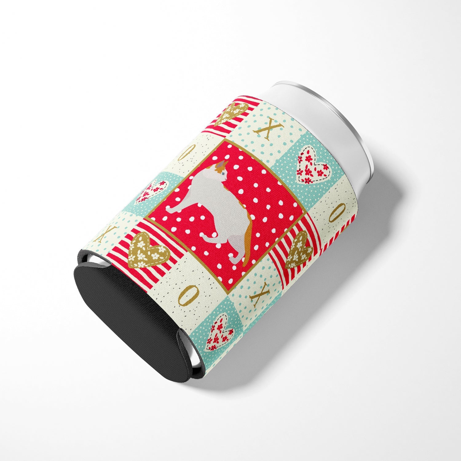 Arabian Mau Cat Love Can or Bottle Hugger Cooler Sleeve for Standard 12 oz Cans, Insulated Foam Beer & Soda Can Hugger Reusable