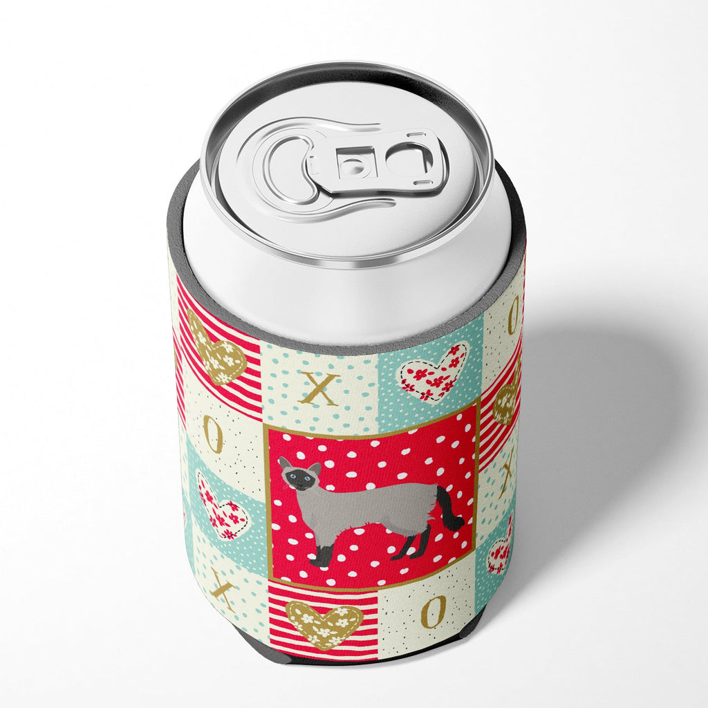 Balinese #1 Cat Love Can or Bottle Hugger Cooler Sleeve for Standard 12 oz Cans, Insulated Foam Beer & Soda Can Hugger Reusable