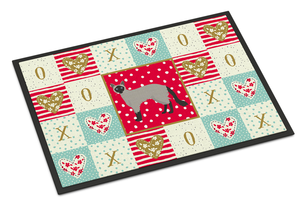 Balinese #1 Cat Love Doormat Indoor Outdoor 18H X 27W Front Door Mat Rugs for Entryway, Non Slip Washable