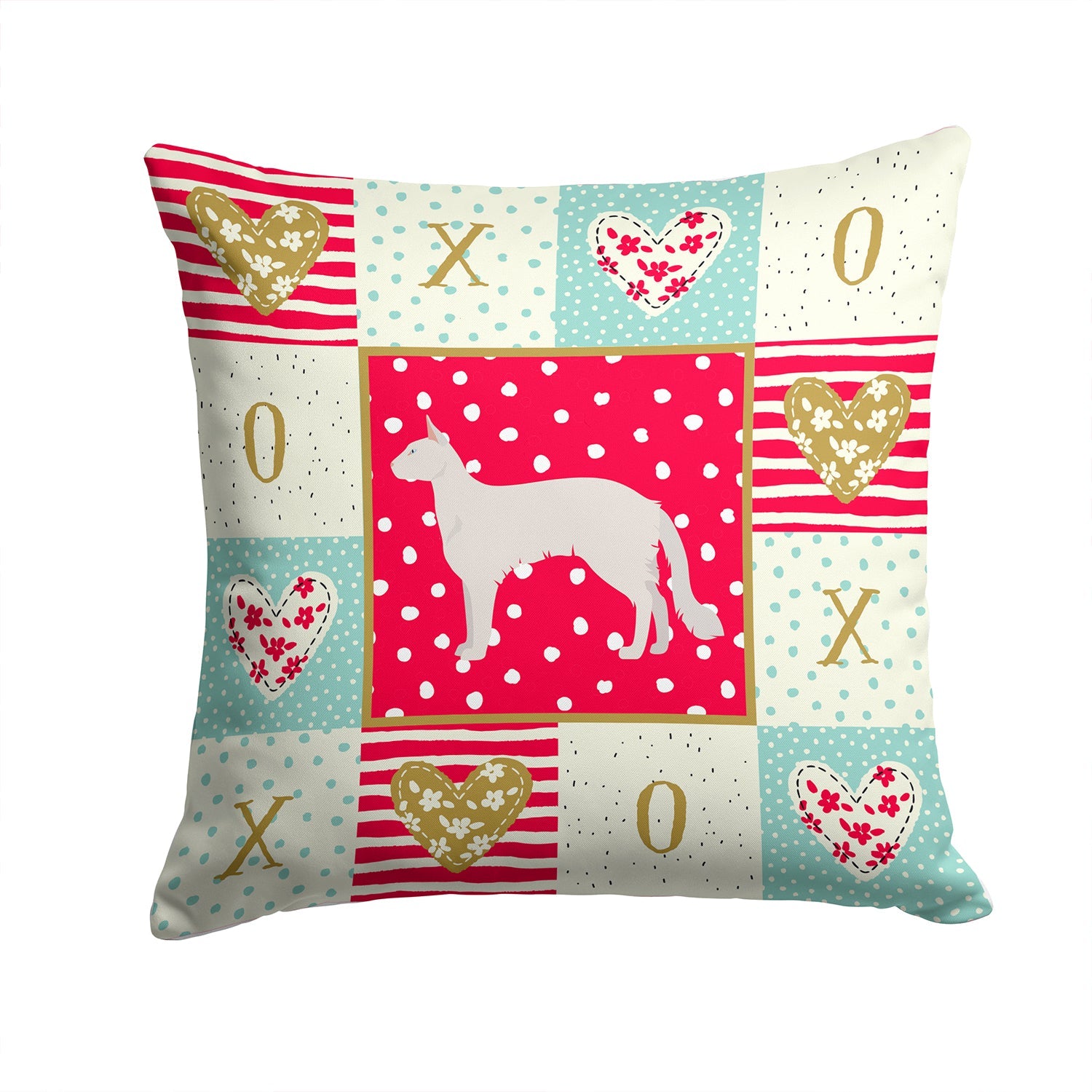 Balinese #2 Cat Love Decorative Throw Pillow 14x14 Indoor Outdoor Accent Cushion, Fabric Cover with Insert for Sofa, Bed, Porch & Living Room