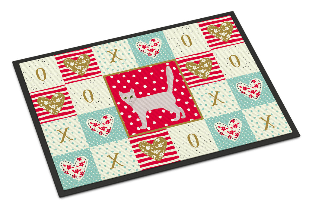 Burmilla Cat Love Doormat Indoor Outdoor 24H X 36W Front Door Mat Rugs for Entryway, Non Slip Washable Low Pile,