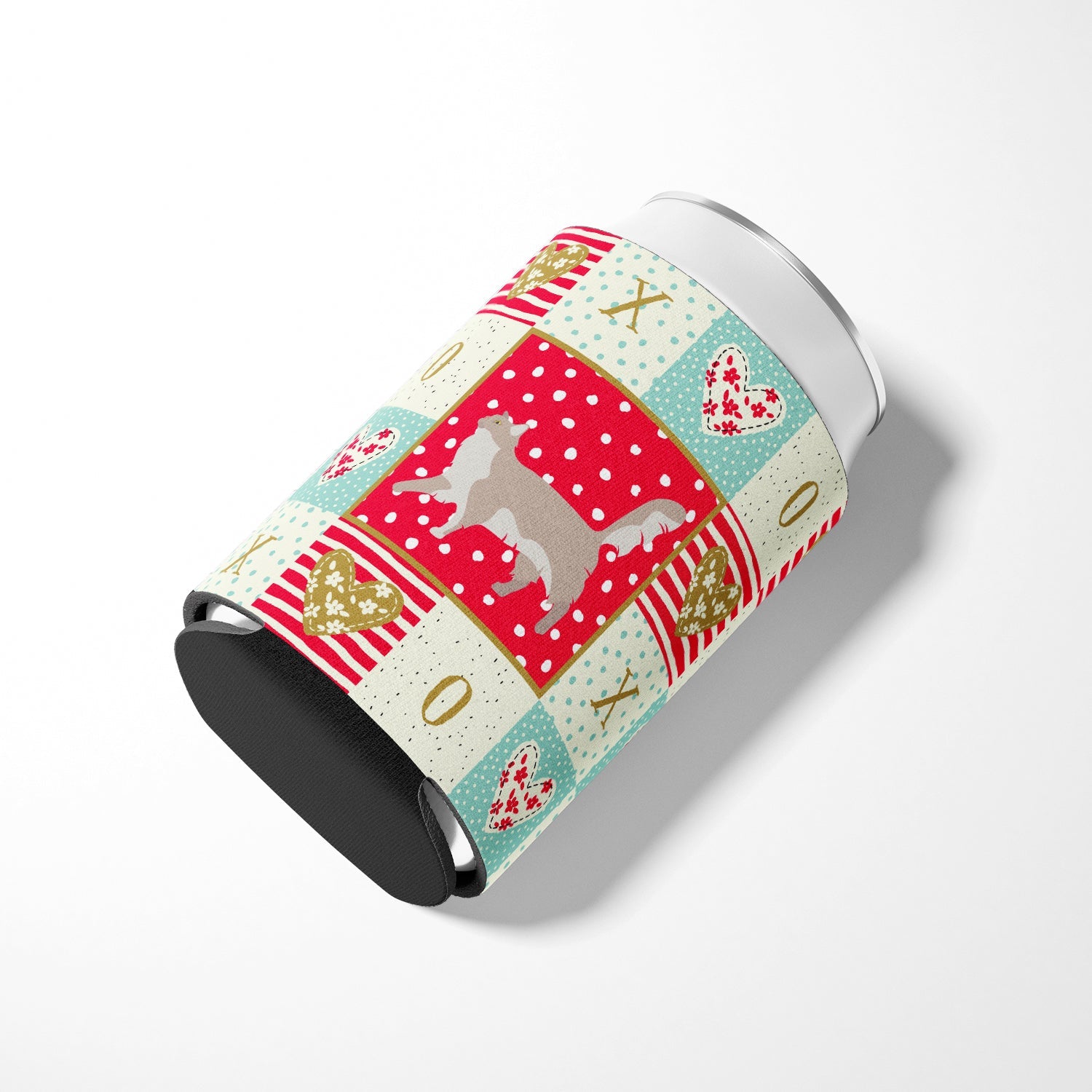 Chantilly Tiffany Cat Love Can or Bottle Hugger Cooler Sleeve for Standard 12 oz Cans, Insulated Foam Beer & Soda Can Hugger Reusable