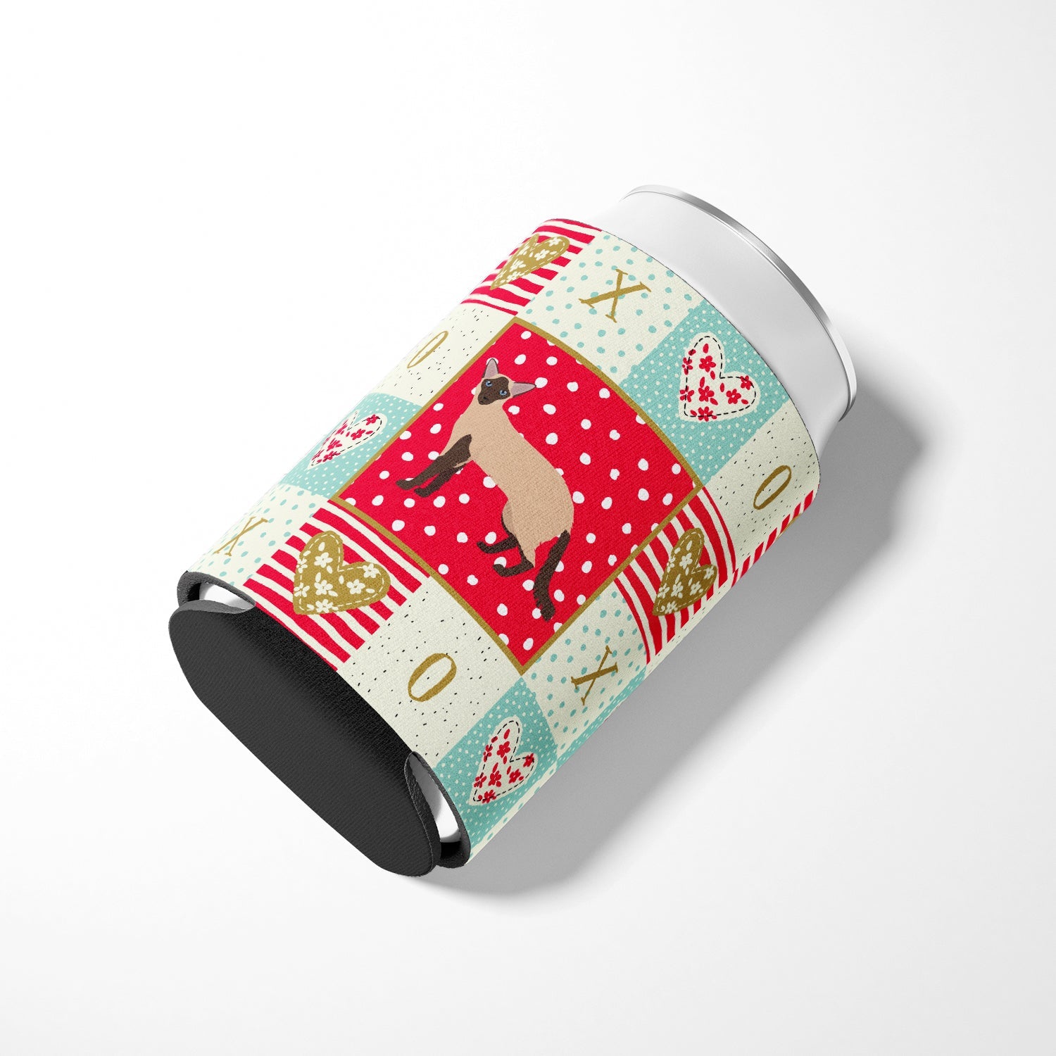 Colorpoint Longhair Cat Love Can or Bottle Hugger Cooler Sleeve for Standard 12 oz Cans, Insulated Foam Beer & Soda Can Hugger Reusable