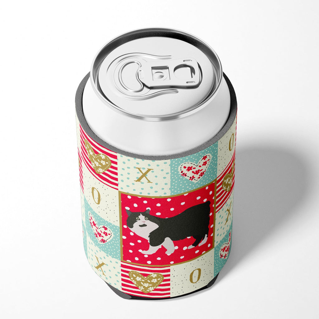 Cymric Cat Love Can or Bottle Hugger Cooler Sleeve for Standard 12 oz Cans, Insulated Foam Beer & Soda Can Hugger Reusable