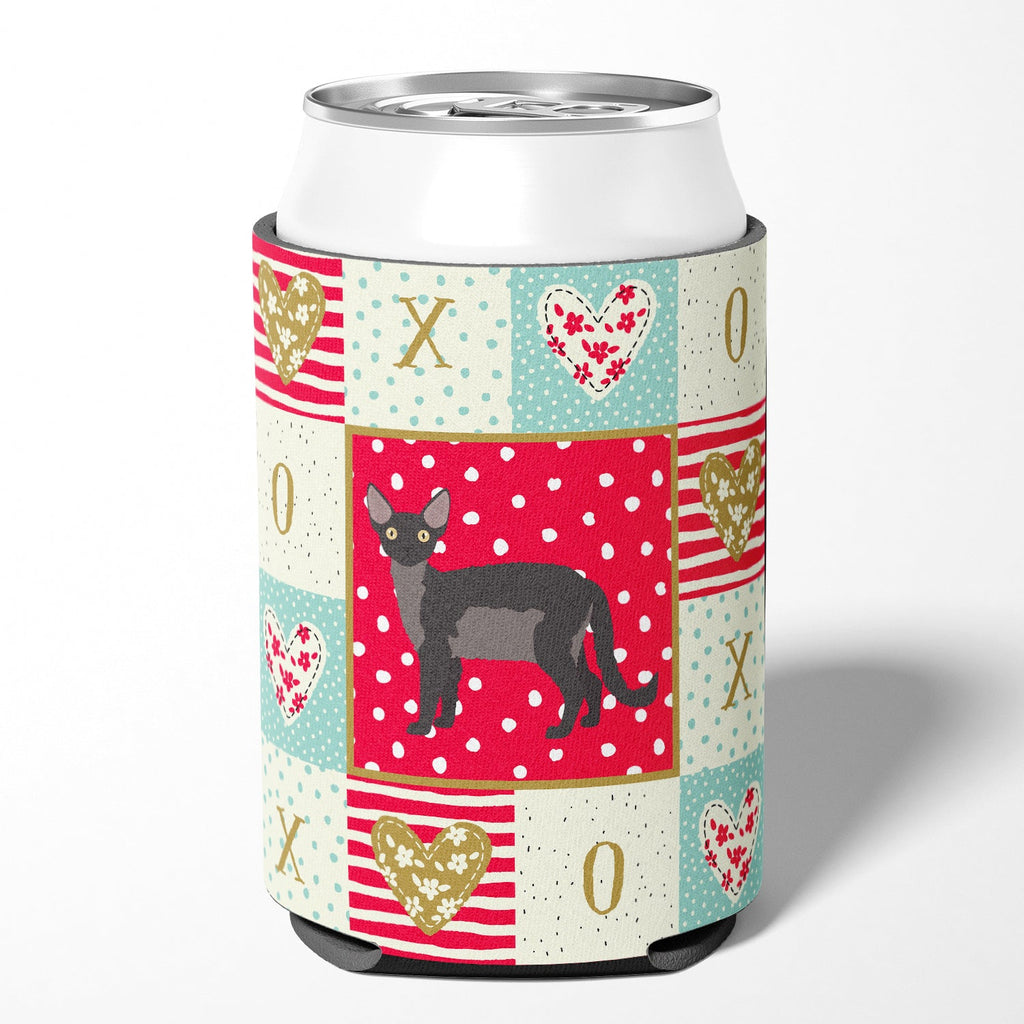 Devon Rex Cat Love Can or Bottle Hugger Cooler Sleeve for Standard 12 oz Cans, Insulated Foam Beer & Soda Can Hugger Reusable