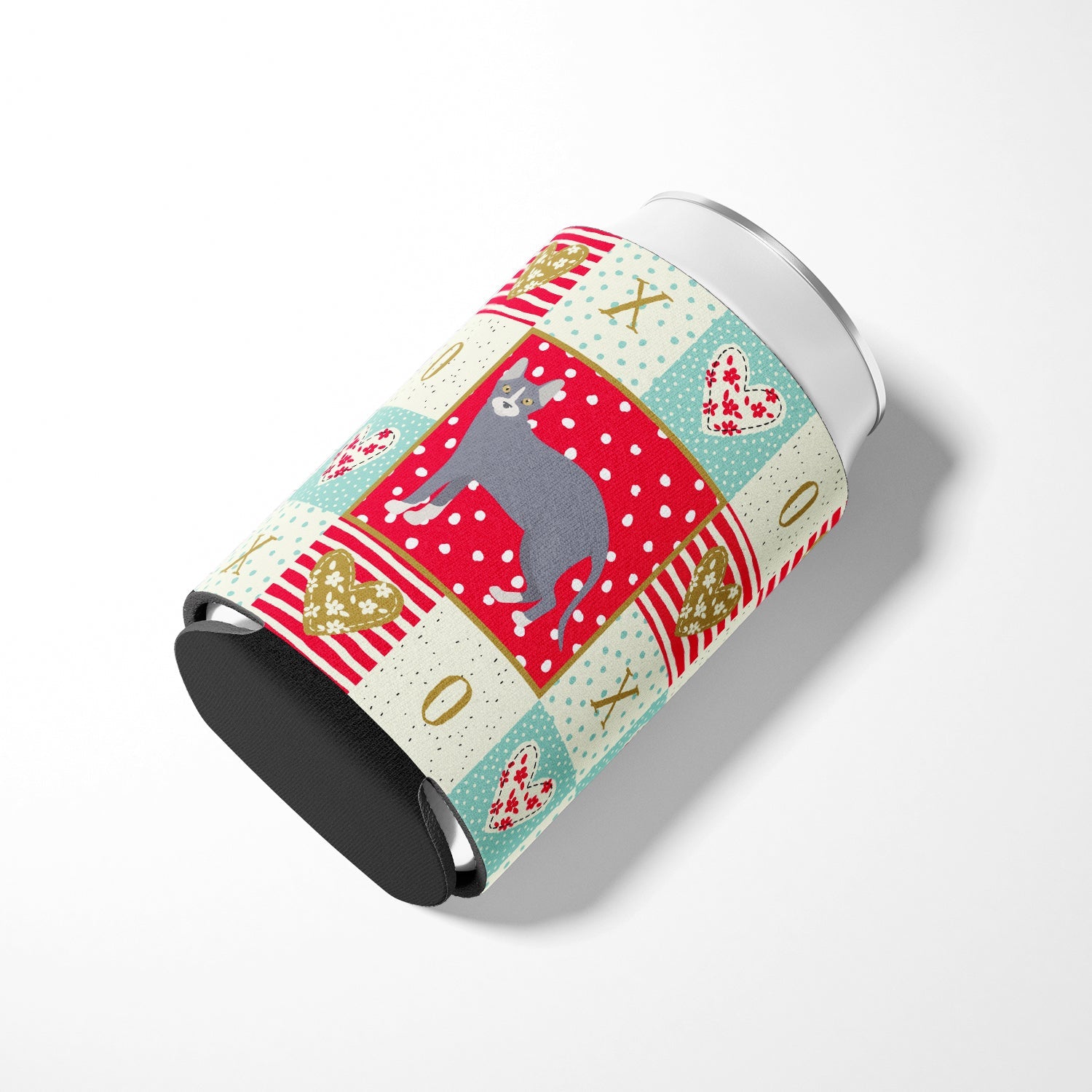 Don Sphynx #2 Cat Love Can or Bottle Hugger Cooler Sleeve for Standard 12 oz Cans, Insulated Foam Beer & Soda Can Hugger Reusable