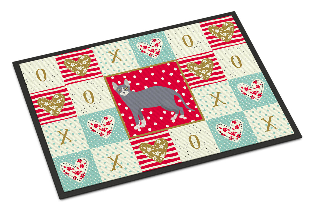 Don Sphynx #2 Cat Love Doormat Indoor Outdoor 24H X 36W Front Door Mat Rugs for Entryway, Non Slip Washable Low Pile,