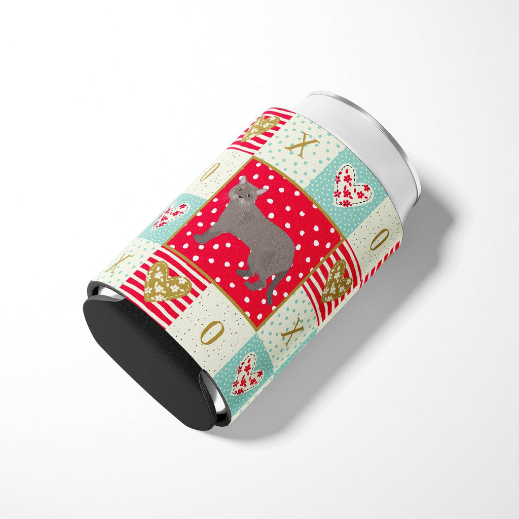 European Burmese Cat Love Can or Bottle Hugger Cooler Sleeve for Standard 12 oz Cans, Insulated Foam Beer & Soda Can Hugger Reusable