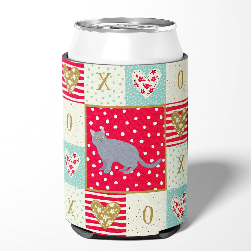 European Shorthair #3 Cat Love Can or Bottle Hugger Cooler Sleeve for Standard 12 oz Cans, Insulated Foam Beer & Soda Can Hugger Reusable