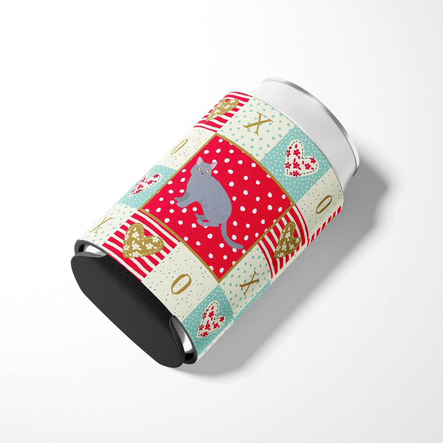 European Shorthair #3 Cat Love Can or Bottle Hugger Cooler Sleeve for Standard 12 oz Cans, Insulated Foam Beer & Soda Can Hugger Reusable